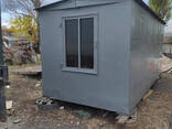 Вагончик кунг побутівка утеплена з вікнами, всередині стелажі і буржуйка - фото 1