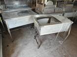 Ванна моечная одинарная двойная со столом бу новая нержавеющая - фото 3