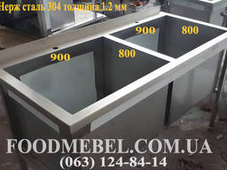 Ванна моечная 2-секц нерж с большими чашам для сыра