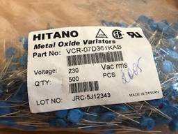 Варистор VCR07D361K (Hitano) 360V 1.2kA
