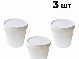 Ведро пластиковое пищевое с ручкой 20 л. (360х300 мм) 3 шт