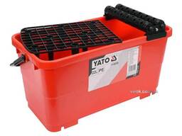 Ведро пластиковое с валами и решеткой, 22 л, для плиточных работ, YT-54750 YATO