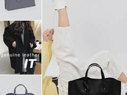 Велика шкіряна сумка Італійська genuine leather шопер TS000041