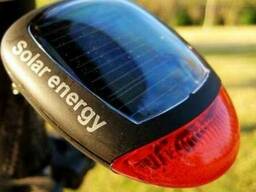 Велосипедный задний стоп фонарь на солнечной энергии батарее