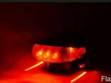 Велосипедный задний стоп фонарь с лазером 5 Led красный - фото 1