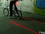 Велосипедный задний стоп фонарь с лазером 5 Led красный - фото 3