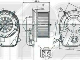 Вентилятор салона Skoda Superb 3U (артикул FP 74 W0206)