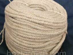 Верёвка(шнур, канат) джутовая плетёная д.8мм