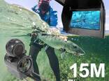 Відеокамера для риболовлі: яскравий монітор, кабель 15 м, 220° огляд, ІЧ-підсвітка - фото 1