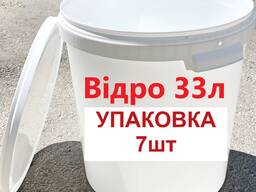 Відро 33 л. біле з кришкою | Польща