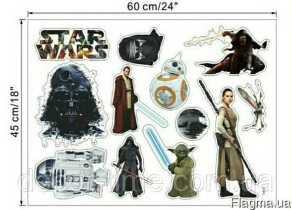 Виниловые наклейки Star Wars на стену (027)