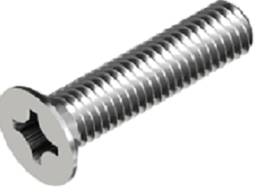 Винт с потайной головкой с крестообразным шлицем