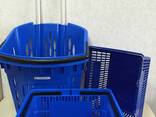 Візки Кошики на колесах 38л для супермаркету магазину Kon Plast - фото 3