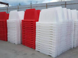 Вкладывающийся дорожный барьер белый 1.2 (м)