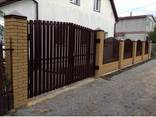 Ворота и калитки из металлического штакетника - фото 1