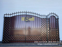 Ворота металлические с ковкой