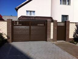 Ворота розпашні алюмінієві в'їдзні