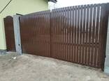 Ворота розпашні алюмінієві в'їдзні - фото 3