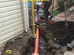 Выгребная яма, Септик из трех колодцев с Переливом Дренажный