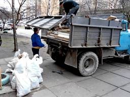 Вывоз мусора по городу, области кирпичи, бетон шифер окна