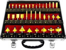 Якісний набір фрез по дереву хвостовик 8 мм 35 шт. AL-FA ALRBS35-8