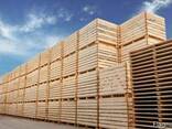 Wooden box, wooden container for fruit storage. - фото 1