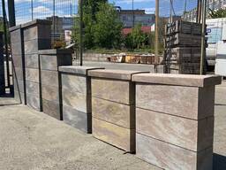 Євроблок для забору колормікс Янтар (190х190х500)