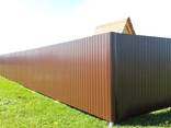 Забор из профнастила, блок-хауса металлического "под ключ" - фото 1
