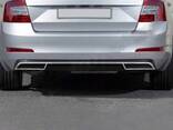 Задний диффузор обводка (нержвавейка) Skoda Octavia A7 2013 гг. - фото 4