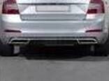 Задний диффузор обводка (нержвавейка) Skoda Octavia A7 2013 гг. - фото 5