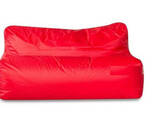 Безкаркасний диван зі спинкою червоний тканина оксфорд