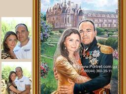 Портрет з фотографії фарбами на полотні. Портрет олійними фарбами на полотні.