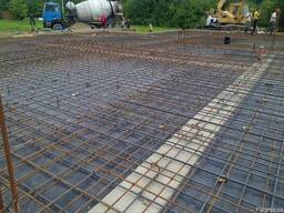 Заливка армированной стяжки