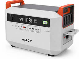 Зарядна станція myACT AP1002 Grey 998 Вт·год, 1000 Вт, LiFePO4, пікова 1800 Вт
