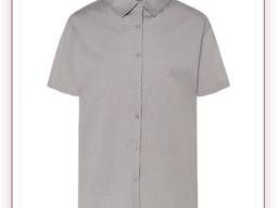 Женская рубашка с короткими рукавами ткань OXFORD 60% хлопок, 40% полиэстер пуговицы в цве