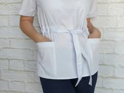 Женский костюм "Американка". Ткань: элит-коттон. Брюки есть на манжетах и прямые.