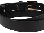 Женский кожаный ремень Skipper черный с золотистой пряжкой - фото 3