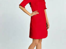 Женское нарядное платье с рюшей Lipar Красное