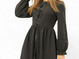 Женское платье с имитацией корсета Lipar Черное
