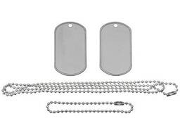 Жетон с цепочкой MFH Stainless Steel пустой