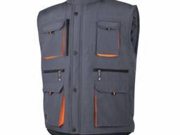 Жилет рабочий ARTMAS ALBATROS 2.80% полиэстера и 20% хлопка. Цвет серо-оранжевый