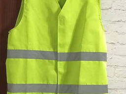 Жилет сигнальний зі світлоповертаючими смугами лимонний
