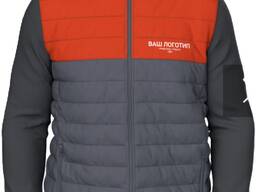 Жилетка рабочая серая с оранжевой кокетка, жилет продавца оптом