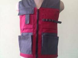 Жилетка рабочая слесаря, жилет монтёра, рабочие жилетки