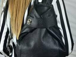 Жіночий шкіряний рюкзак Vera Pelle Mod.0038, Чорний