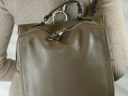 Жіночий шкіряний рюкзак Vezze Mod.292, Бежевий