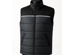 Жилет модельний утеплений сірий