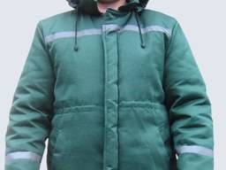 Зимняя рабочая куртка для стойки Универсал, зеленая