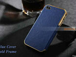Золотистый чехол OYO Gold кожа PU с велюром для iPhone 4 4 - фото 2