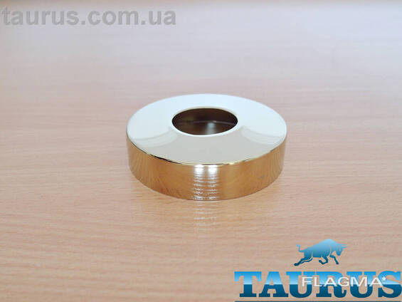 Золотий круглий фланець ThermoPulse Gold розмір D80 мм / висота 20 мм, під внутрішній. ..
